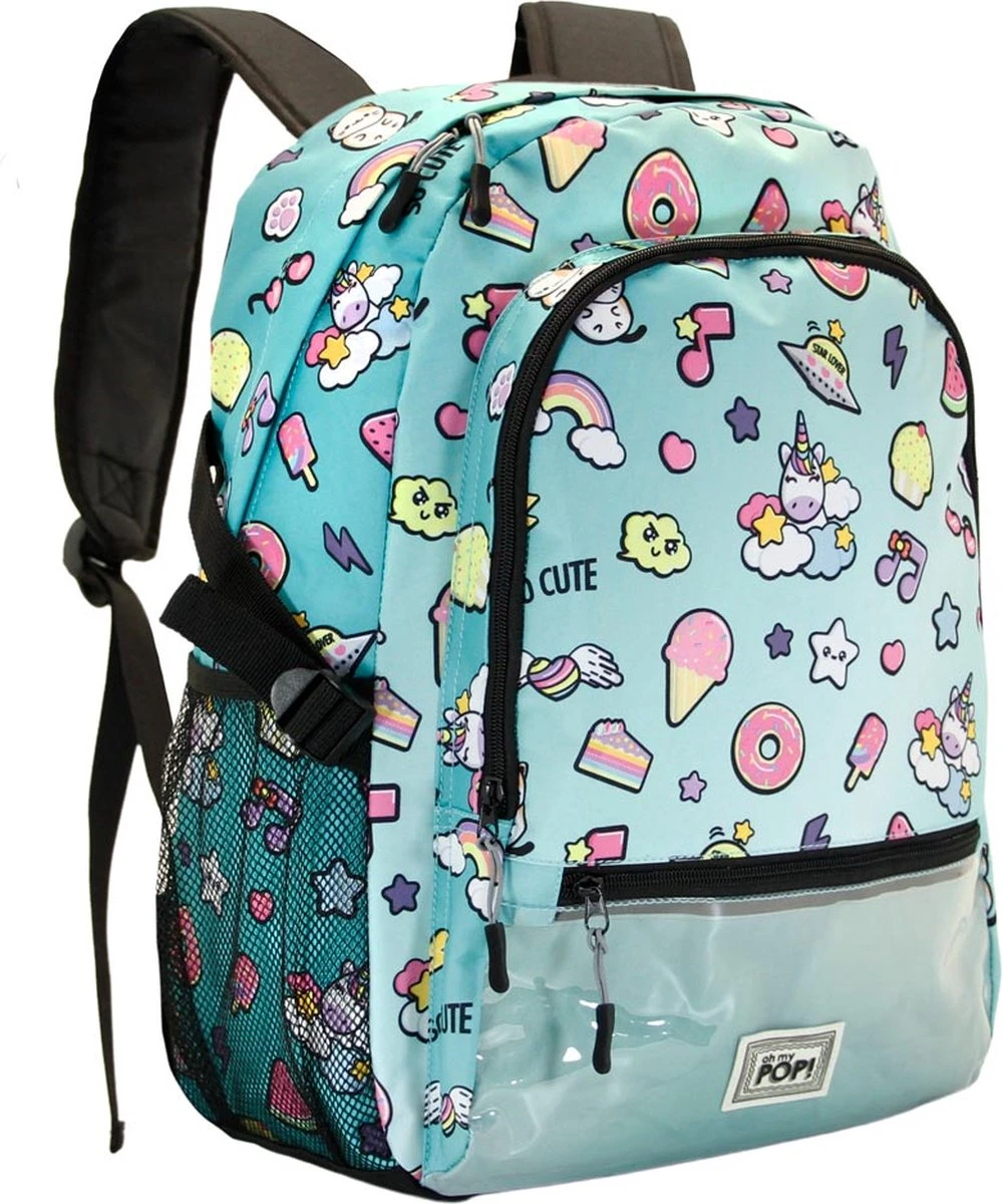 Oh My Pop - So Cute - Rugzak - Blauw - Hoogte 44cm Oh My Pop - So Cute - Rugzak - Blauw - Hoogte 44cm -Optimaal Reisopslag Winkel 1000x1200 15