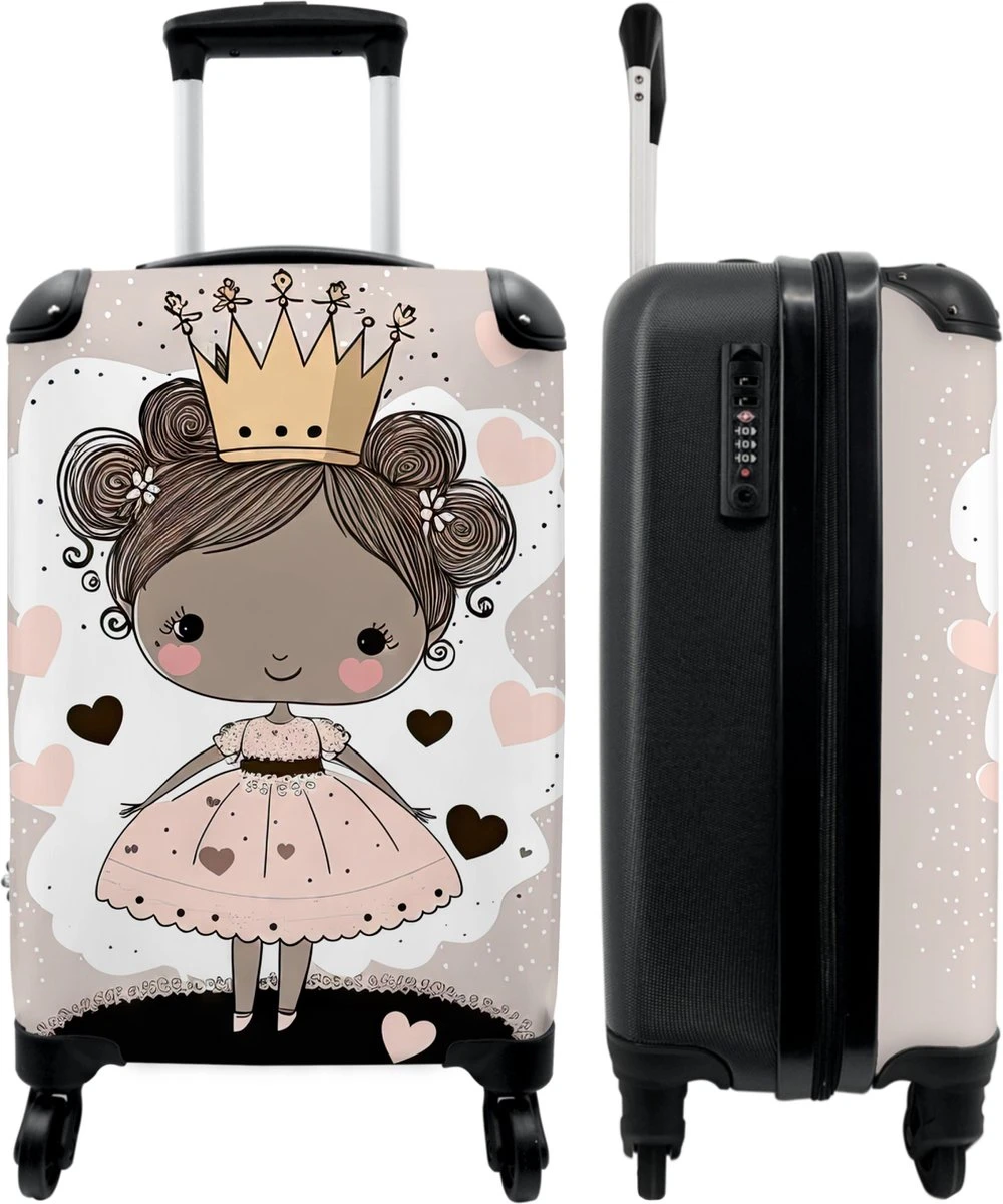 NoBoringSuitcases.com® Kinderkoffer - Trolley op wieltjes - Prinses - Hartjes - Kroon - Roze - Meisjes - Koffer meisje - Past binnen 55x40x20 cm en 55x35x25 cm - Reiskoffer - Fotokoffer NoBoringSuitcases.com® Kinderkoffer - Trolley Op Wieltjes - Prinses - Hartjes - Kroon - Roze - Meisjes - Koffer Meisje - Past Binnen 55x40x20 Cm En 55x35x25 Cm - Reiskoffer - Fotokoffer -Optimaal Reisopslag Winkel 1000x1200 7