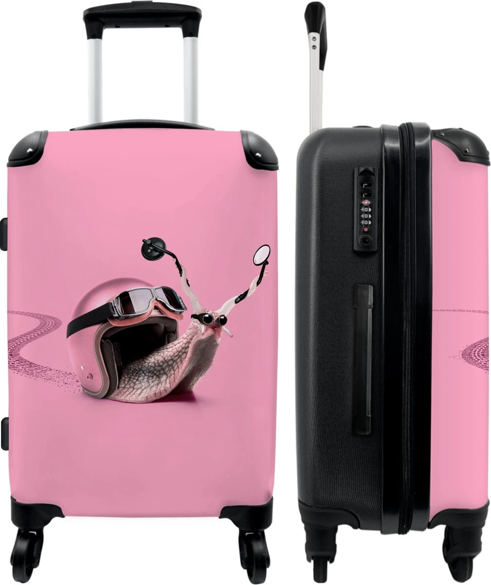 NoBoringSuitcases.com® Koffer groot - Slak - Roze - Meisjes - Racen - Trolley koffer met TSA-slot - Met wielen - 90 liter - Reiskoffer - 66 cm NoBoringSuitcases.com® Koffer Groot - Slak - Roze - Meisjes - Racen - Trolley Koffer Met TSA-slot - Met Wielen - 90 Liter - Reiskoffer - 66 Cm -Optimaal Reisopslag Winkel 1007x1200 12