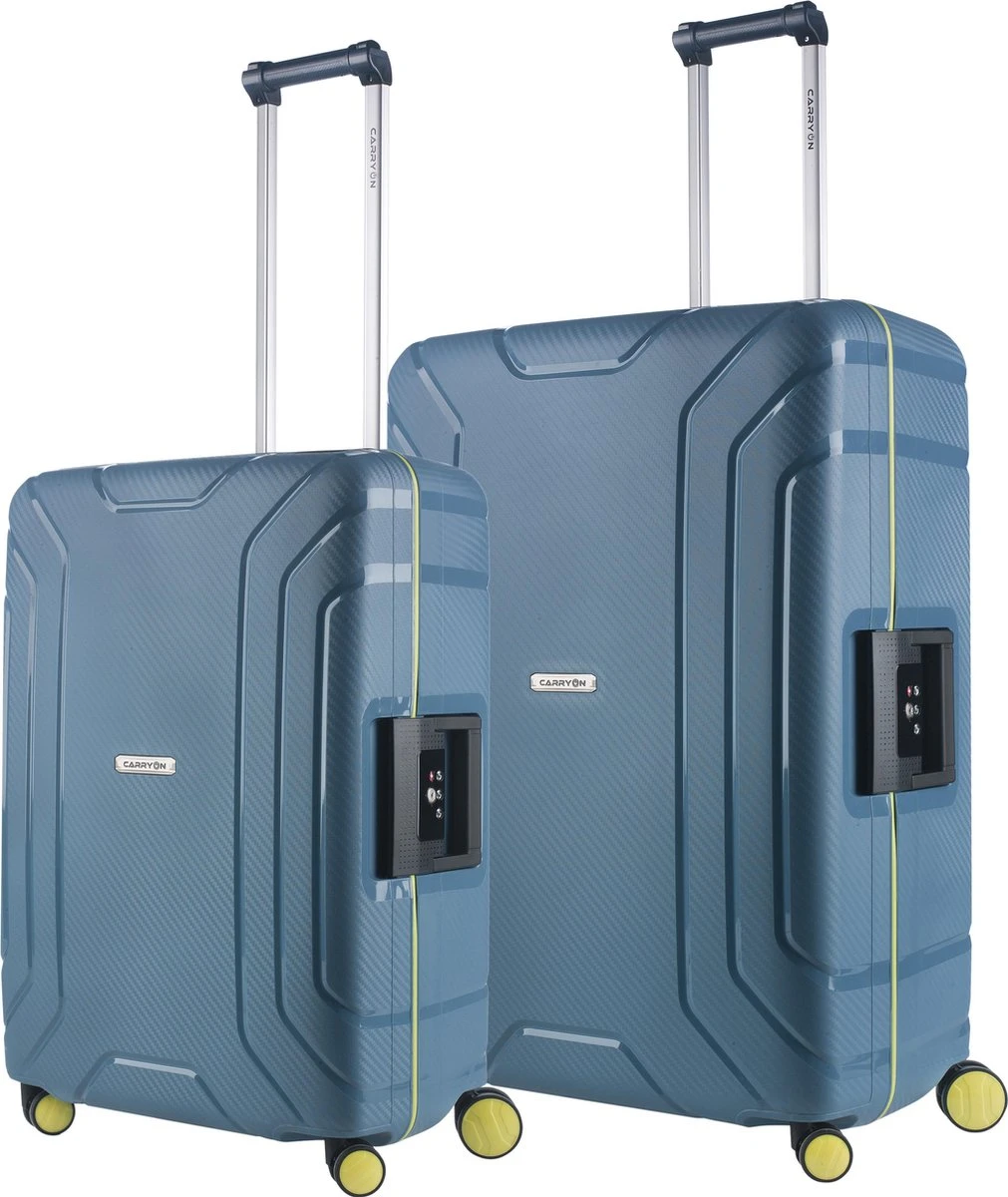 CarryOn Steward Kofferset - 2-delige TSA Trolleyset met kliksloten - Dubbele wielen - Blauw CarryOn Steward Kofferset - 2-delige TSA Trolleyset Met Kliksloten - Dubbele Wielen - Blauw -Optimaal Reisopslag Winkel