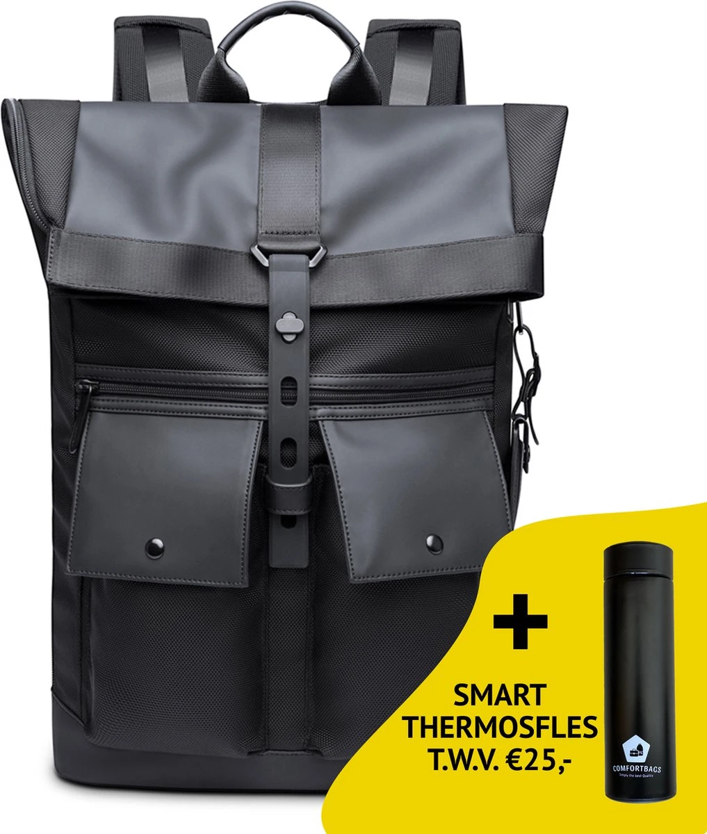 Bange Rugzak - 15,6 inch laptop vak - Multifunctioneel - Comfort - Incl. Smart Thermosfles Bange Rugzak - 15,6 Inch Laptop Vak - Multifunctioneel - Comfort - Incl. Smart Thermosfles -Optimaal Reisopslag Winkel 1017x1200 2