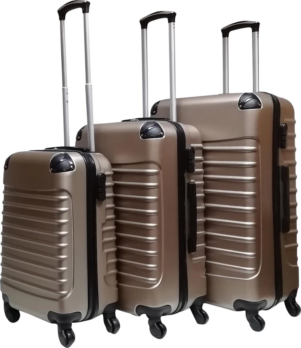 Castillo Trimix 3 delige ABS Kofferset - Champagne Castillo Trimix 3 Delige ABS Kofferset - Champagne -Optimaal Reisopslag Winkel 1040x1200 2