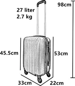SB Travelbags 'Expandable' Handbagage Koffer 53cm 4 Wielen Trolley - Roze -Optimaal Reisopslag Winkel 1042x1200