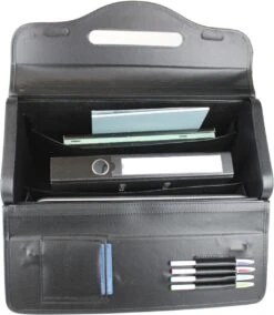 Pilotenkoffer Zonder Wiel - Kunstleer Zwart - Grote Piloten Koffer Met Laptopvak En Cijferslot - Kantoor Koffer - Werk Koffer -Optimaal Reisopslag Winkel 1045x1200 1