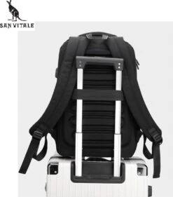 San Vitale® - Rugzak 2.0 Met USB Poort - Schooltas - 16 Inch Laptop Rugtas - Dames/Heren - 30L - Waterafstotend - Grijs 10 San Vitale® - Rugzak 2.0 Met USB Poort - Schooltas - 16 Inch Laptop Rugtas - Dames/Heren - 30L - Waterafstotend - Grijs -Optimaal Reisopslag Winkel 1056x1200