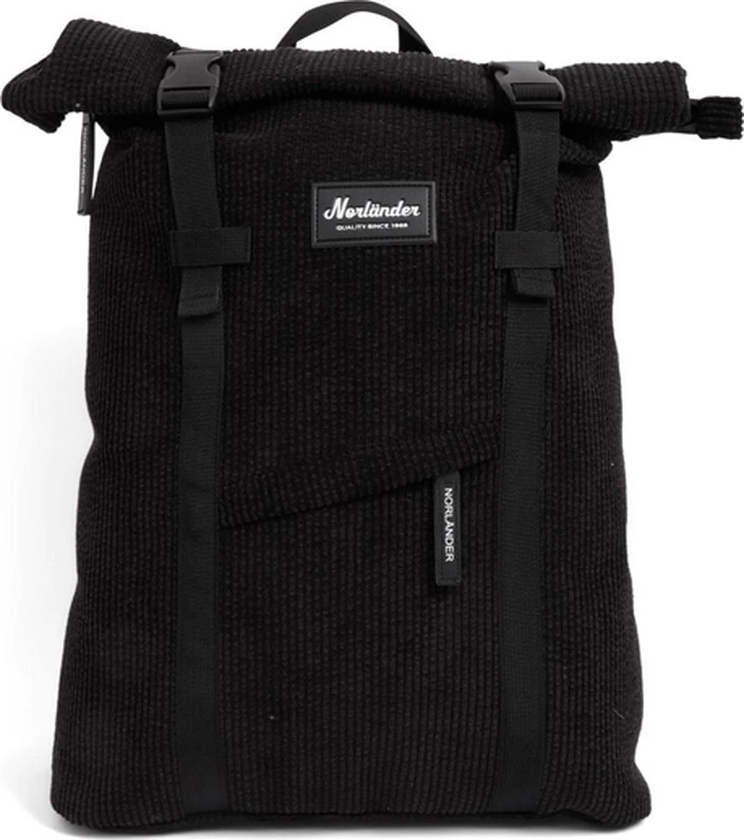 Norlander Vintage Ribbel Rugzak - Zwart - Corduroy - 28 Liter Norlander Vintage Ribbel Rugzak - Zwart - Corduroy - 28 Liter -Optimaal Reisopslag Winkel 1063x1200 3
