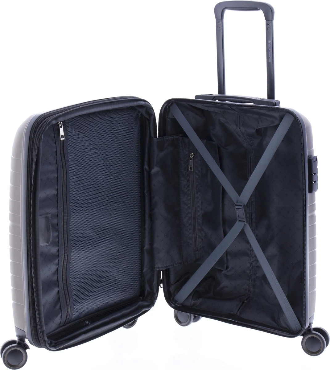 Gladiator Kick-Off Handbagage Koffer Expandable - 55 cm - 36/40 liter - Eco Friendly Recyclebaar PP - Khaki Groen Gladiator Kick-Off Handbagage Koffer Expandable - 55 Cm - 36/40 Liter - Eco Friendly Recyclebaar PP - Khaki Groen -Optimaal Reisopslag Winkel