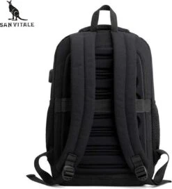 San Vitale® - Rugzak 2.0 Met USB Poort - Schooltas - 16 Inch Laptop Rugtas - Dames/Heren - 30L - Waterafstotend - Grijs 4 San Vitale® - Rugzak 2.0 Met USB Poort - Schooltas - 16 Inch Laptop Rugtas - Dames/Heren - 30L - Waterafstotend - Grijs -Optimaal Reisopslag Winkel 1089x1200 2