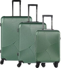 Enrico Benetti Louisville Driedelige Kofferset Hardcase - 39040 - Olijf