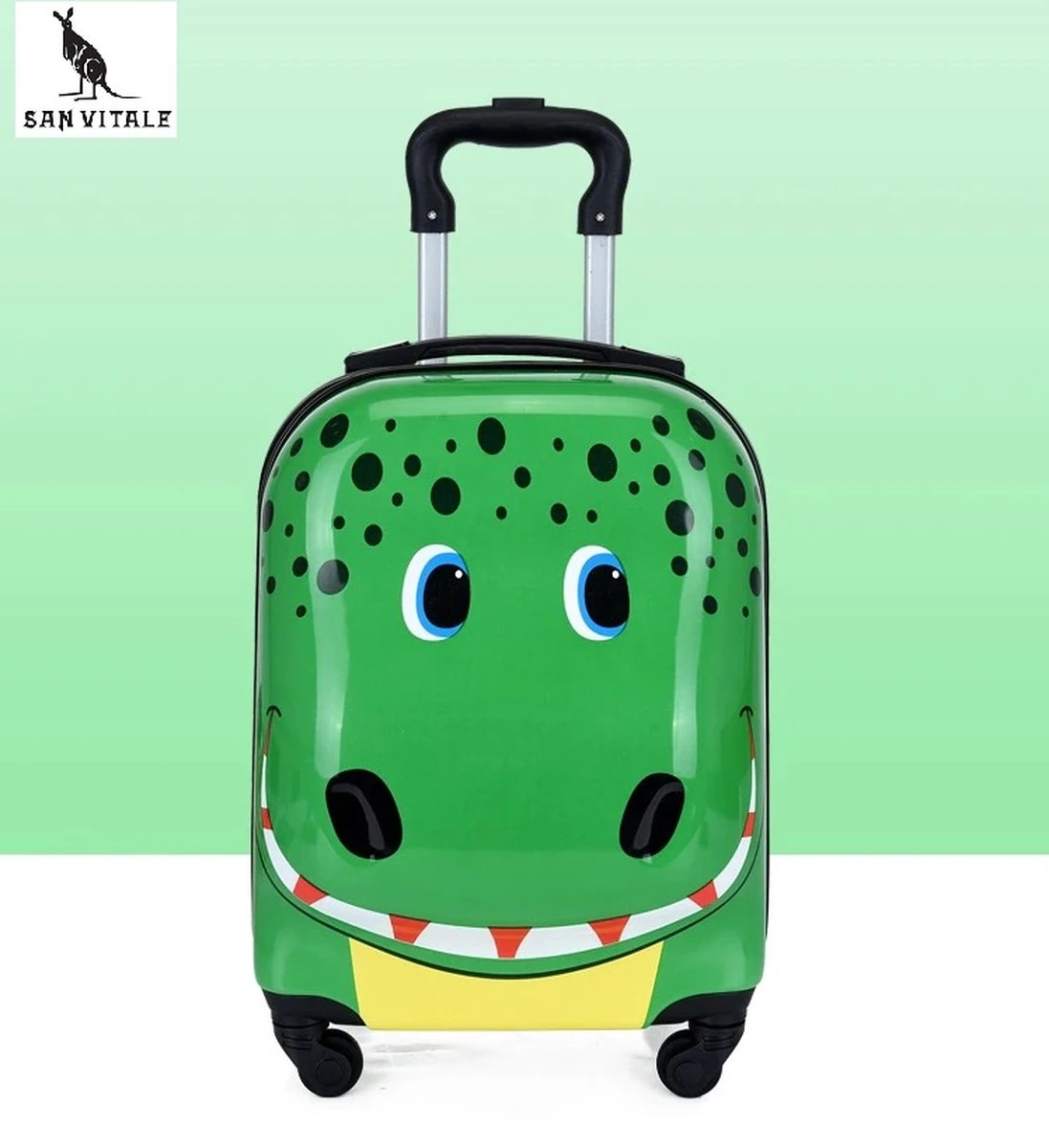 San Vitale® - Lichtgewicht reis koffer - Trolley - Handbagage - Dino - Krokodil - Groen San Vitale® - Lichtgewicht Reis Koffer - Trolley - Handbagage - Dino - Krokodil - Groen -Optimaal Reisopslag Winkel 1097x1200 5