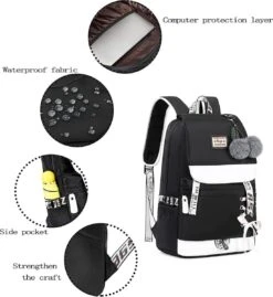 Ekuizai Hippe Meiden Schooltas / Rugzak Roze -Optimaal Reisopslag Winkel 1100x1200 8