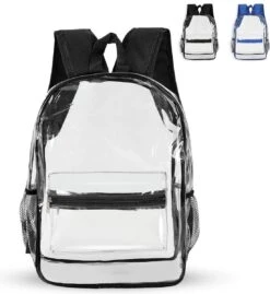 Merkloos Rugzak - Tas - Sporttas - Gymtas - Transparante Tas - Zwemtas - Zwart - Zwemmen - Doorzichtige Rugzak - Zwembad - Waterafstotend - Unisex