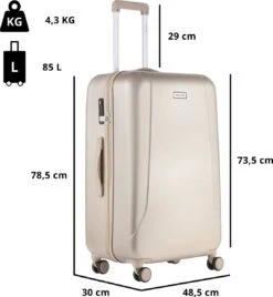 CarryOn Skyhopper Kofferset – TSA Handbagage + Reiskoffer 78cm – Dubbele Wielen - Champagne -Optimaal Reisopslag Winkel 1107x1200 2