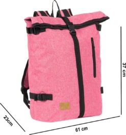 New Rebels® Heaven - Rugtas - Roze - 13.313121087.9 - 31x15x53cm - Rugzak / Backpack -Optimaal Reisopslag Winkel 1124x1200