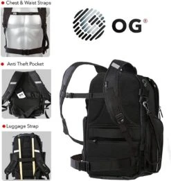OG Original GO Motor-rugzak, Motorfiets-rugzak, Waterdicht, Zwart, 20L-30L, Motorhelm Rugtas, Helm Tas, Laptop, Reflecterend -Optimaal Reisopslag Winkel 1135x1200