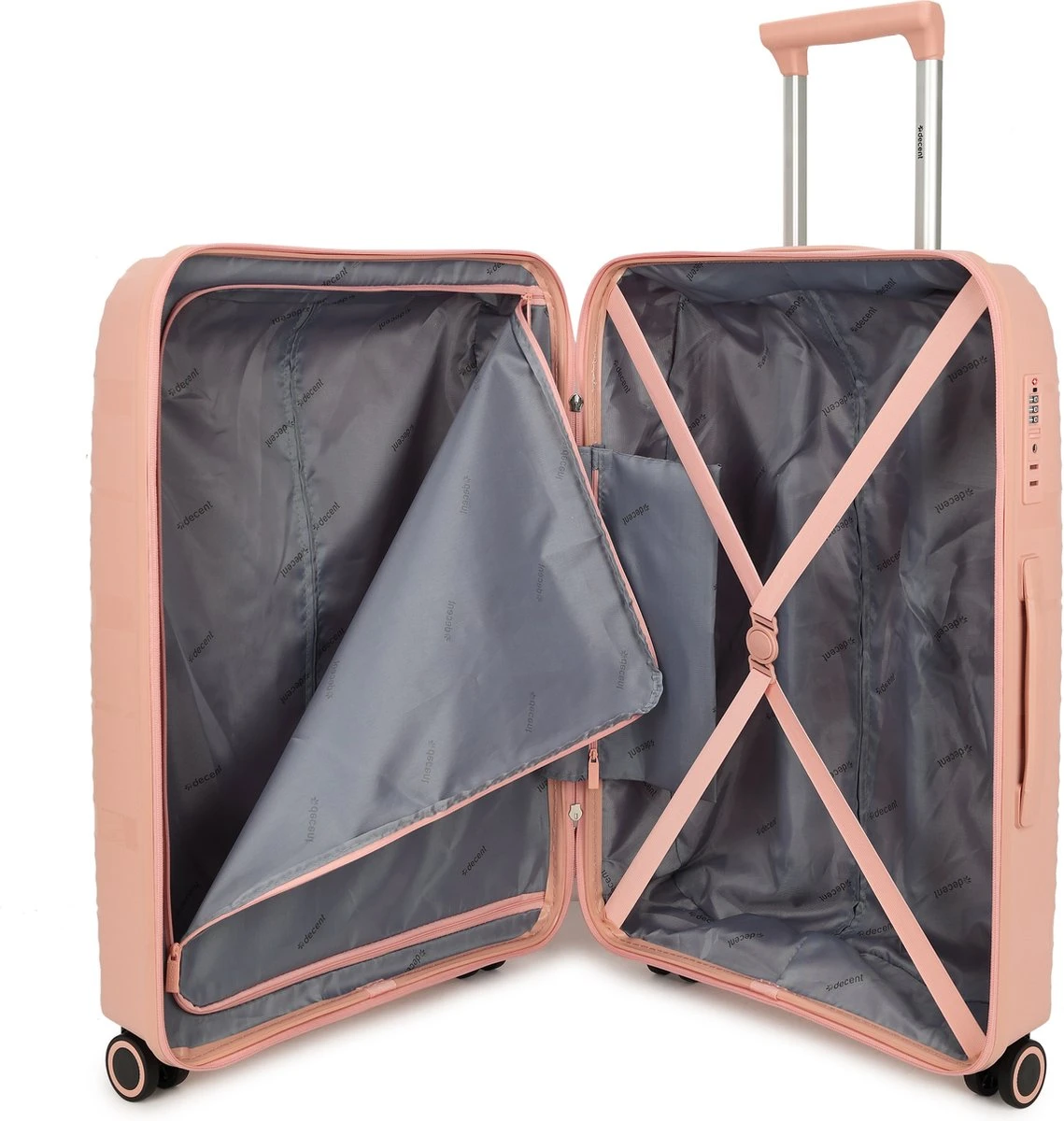 Decent EXPLORER PP Trolley 77 cm - 106 Liter - TSA slot - Pink Decent EXPLORER PP Trolley 77 Cm - 106 Liter - TSA Slot - Pink -Optimaal Reisopslag Winkel