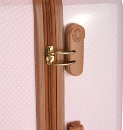 Princess Traveller Trendy Dots - Reiskoffer- Roze - L - 76cm -Optimaal Reisopslag Winkel 1142x1200
