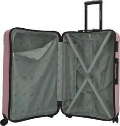 Enrico Benetti Koffer / Trolley / Reiskoffer - 75 X 46 X 25 Cm - 93 Liter - ABS - Maat L - Louisville - Roze -Optimaal Reisopslag Winkel 1146x1200 2
