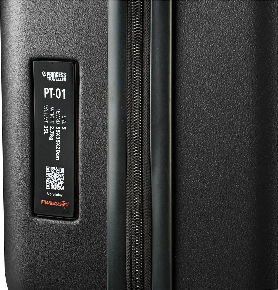 Princess Traveller PT01 - Reiskoffer - Pitch Black - M - 67cm Princess Traveller PT01 - Reiskoffer - Pitch Black - M - 67cm -Optimaal Reisopslag Winkel 1148x1200 2