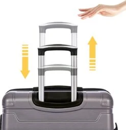 Merax 3-delig Kofferset Met TSA Slot - Trolleyset ABS 40L, 70L & 110 Liter - Grijs -Optimaal Reisopslag Winkel 1167x1200