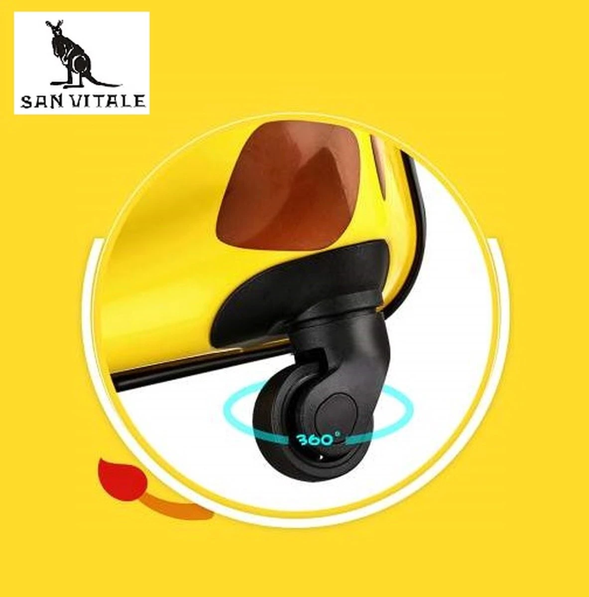 San Vitale® - Lichtgewicht reis koffer - Trolley - Handbagage - Dino - Krokodil - Groen San Vitale® - Lichtgewicht Reis Koffer - Trolley - Handbagage - Dino - Krokodil - Groen -Optimaal Reisopslag Winkel