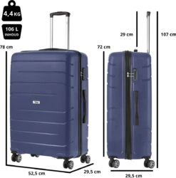 TravelZ Big Bars Reiskoffer 78 Cm Met Dubbele Wielen - Trolley Koffer Met TSA-slot - Blauw 8 TravelZ Big Bars Reiskoffer 78 Cm Met Dubbele Wielen - Trolley Koffer Met TSA-slot - Blauw -Optimaal Reisopslag Winkel 1186x1200 1