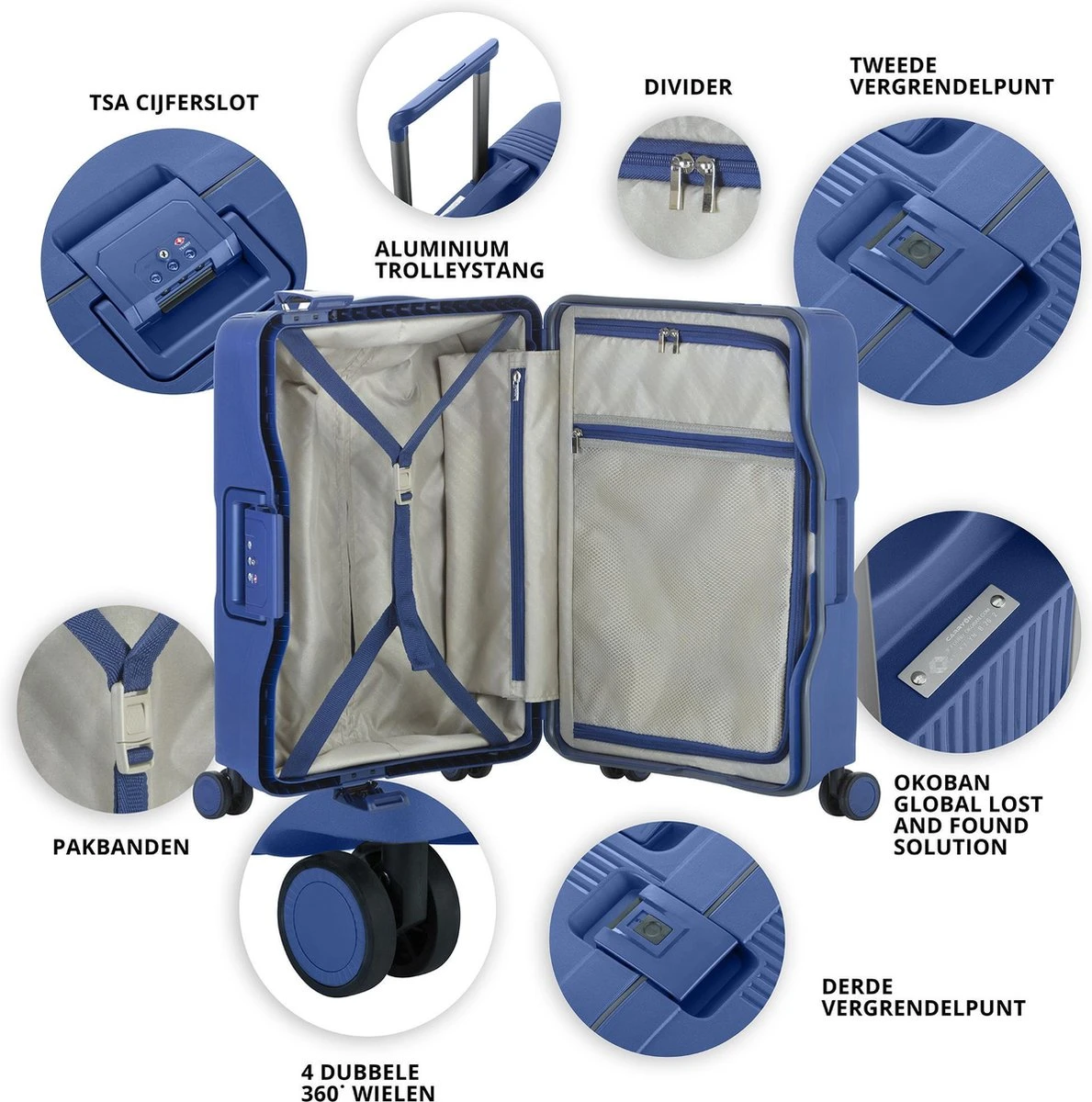 CarryOn Protector Luxe 2-delige Kofferset - TSA Trolleyset Handbagage en Groot - Kliksloten - Ultralicht - Blauw CarryOn Protector Luxe 2-delige Kofferset - TSA Trolleyset Handbagage En Groot - Kliksloten - Ultralicht - Blauw -Optimaal Reisopslag Winkel 1189x1200 2
