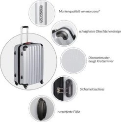 Monzana Hard Case Koffer Baseline XL Zwart -Optimaal Reisopslag Winkel 1193x1200