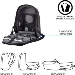 XD Design Bobby Hero XL - Anti-Diefstal Rugzak 21.5 Liter - Zwart -Optimaal Reisopslag Winkel 1194x1200 7