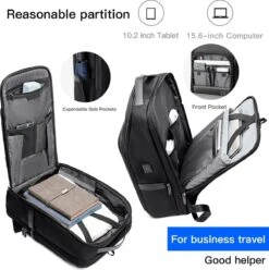 Arctic Hunter Rugtas - Laptop Tas - 15,6 Inch - Waterafstotend - Usb Oplaadstation -Optimaal Reisopslag Winkel 1196x1200 4