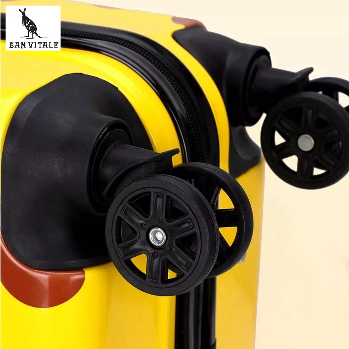 San Vitale® - Lichtgewicht reis koffer - Trolley - Handbagage - Dino - Krokodil - Groen San Vitale® - Lichtgewicht Reis Koffer - Trolley - Handbagage - Dino - Krokodil - Groen -Optimaal Reisopslag Winkel 1198x1200 2