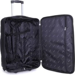 Decent Basic-Line Medium Trolley 63 Cm - Zwart -Optimaal Reisopslag Winkel 1198x1200