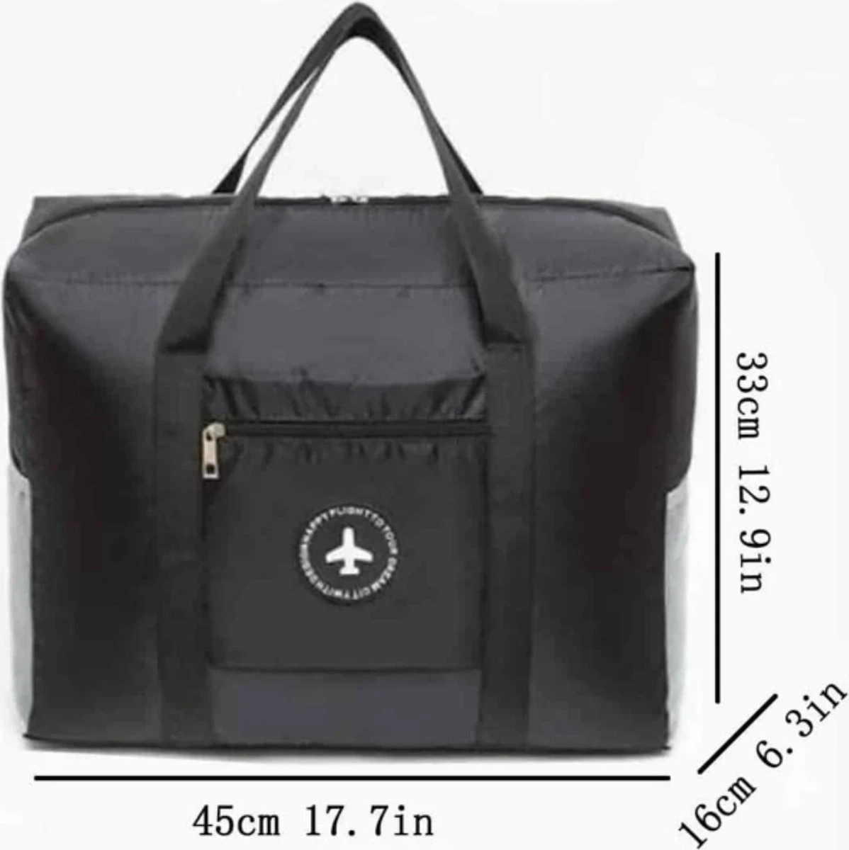 Reistas - Handbagage Tas - Opvouwbaar - Zwart - Travelbag Merkloos Reistas - Handbagage Tas - Opvouwbaar - Zwart - Travelbag -Optimaal Reisopslag Winkel 1198x1200 5