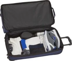 Travelite Basics Wheeled Duffle 70cm Expandable Grey/Green -Optimaal Reisopslag Winkel 1200x1017 2