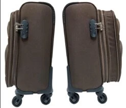 Stoffen Handbagage Koffer 51cm 4 Wielen Trolley - Bruin -Optimaal Reisopslag Winkel 1200x1029