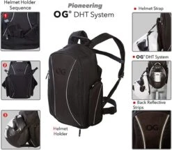 OG Original GO Motor-rugzak, Motorfiets-rugzak, Waterdicht, Zwart, 20L-30L, Motorhelm Rugtas, Helm Tas, Laptop, Reflecterend -Optimaal Reisopslag Winkel 1200x1045 1
