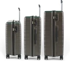 ©TROLLEYZ - Amsterdam No.9 - Kofferset 3 Delig - 55cm+69cm+78cm Met TSA Slot - Dubbele Wielen - 360° Spinners - 100% ABS - Reiskoffers In Cloudy Grey -Optimaal Reisopslag Winkel 1200x1047