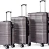 Merax 3-delig Kofferset Met TSA Slot - Trolleyset ABS 40L, 70L & 110 Liter - Grijs -Optimaal Reisopslag Winkel 1200x1057