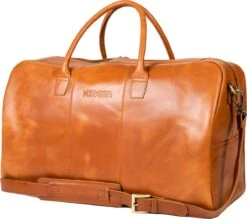 NEGOTIA Delta - Leren Weekendtas - Leren Reistas - Duffel Bag - 100% Luxe Top-Grain Leer - Bruin -Optimaal Reisopslag Winkel 1200x1062 3