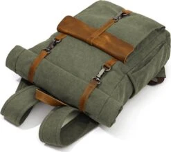 MORGNTAU - Ukiyo - Rugzak - Backpack - Groen - Canvas - Leer -Optimaal Reisopslag Winkel 1200x1068 1