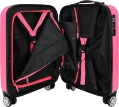 Decent Handbagage Koffer / Trolley / Reiskoffer - 50 Cm - 32 Liter - ABS - Neon-Fix - Roze -Optimaal Reisopslag Winkel 1200x1079