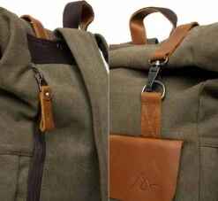MORGNTAU - Ukiyo - Rugzak - Backpack - Groen - Canvas - Leer -Optimaal Reisopslag Winkel 1200x1104 2