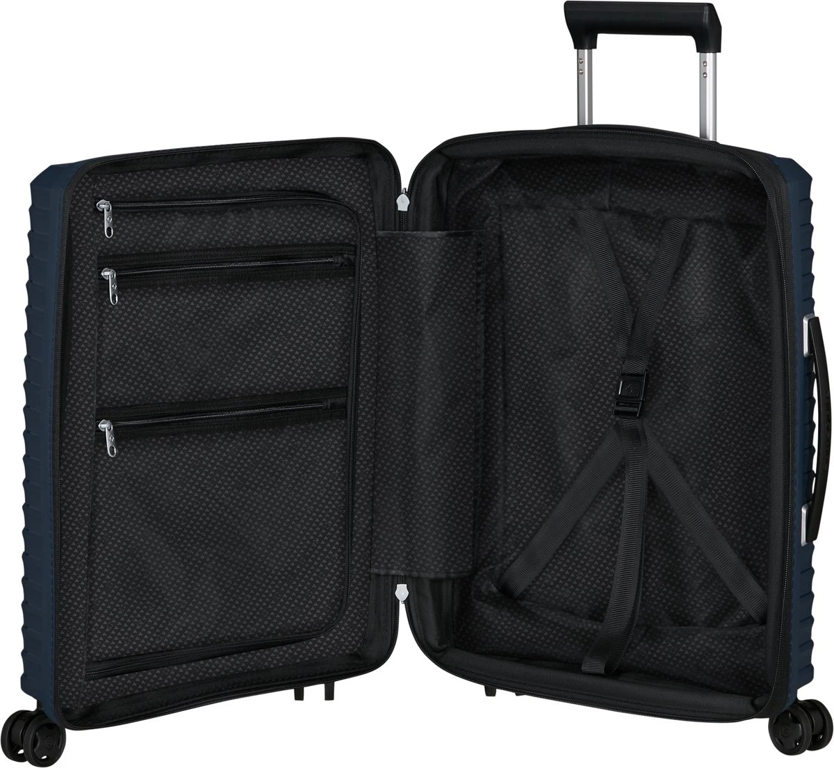 Samsonite Reiskoffer - Upscape Spinner 4 wiel 55/20 Uitbreidbaar (Handbagage) Blue Nights Samsonite Reiskoffer - Upscape Spinner 4 Wiel 55/20 Uitbreidbaar (Handbagage) Blue Nights -Optimaal Reisopslag Winkel 1200x1105 2