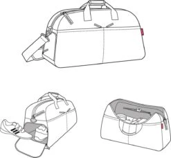 Reisenthel Overnighter Plus Reistas - 50L - Twist Silver Grijs 6 Reisenthel Overnighter Plus Reistas - 50L - Twist Silver Grijs -Optimaal Reisopslag Winkel 1200x1109 4