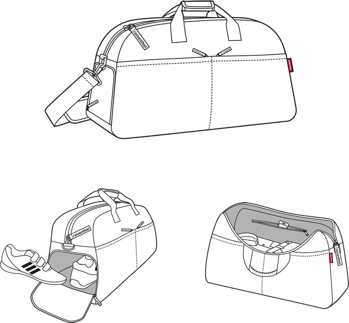 Reisenthel Overnighter Plus Reistas - 50L - Twist Silver Grijs Reisenthel Overnighter Plus Reistas - 50L - Twist Silver Grijs -Optimaal Reisopslag Winkel 1200x1109 4