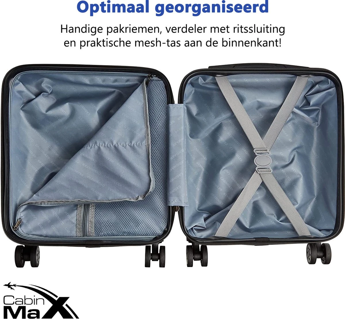 CabinMax Handbagage Koffer - Trolley 30L - Harde Reiskoffer - 45x36x20cm - Lichtgewicht - Groot Capaciteit - Endless Sea CabinMax Handbagage Koffer - Trolley 30L - Harde Reiskoffer - 45x36x20cm - Lichtgewicht - Groot Capaciteit - Endless Sea -Optimaal Reisopslag Winkel 1200x1111 2
