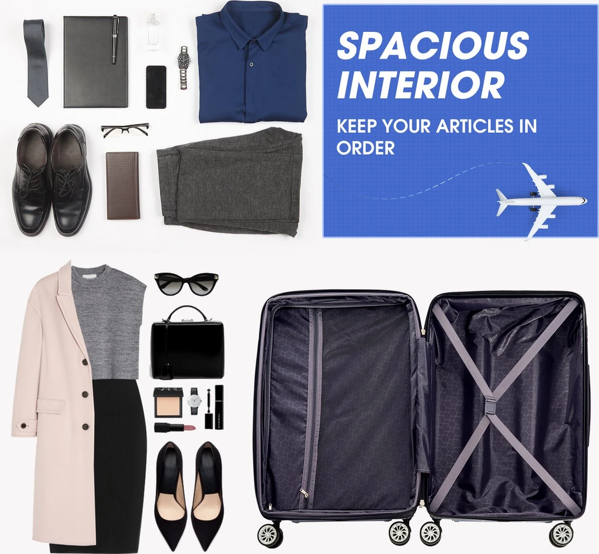 Merax 3-delig Kofferset met TSA Slot - Trolleyset ABS 40L, 70L & 110 Liter - Blauw Merax 3-delig Kofferset Met TSA Slot - Trolleyset ABS 40L, 70L & 110 Liter - Blauw -Optimaal Reisopslag Winkel 1200x1111 3