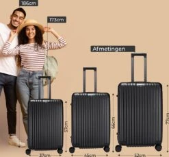 Royal Swiss - Reis Koffer - 56cm - Cijferslot- Lichtgewicht Koffer - 4 Wielen- Zwart -Optimaal Reisopslag Winkel 1200x1114 12