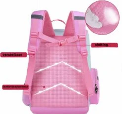 Unicorn Speelgoed - Schooltas Meisje - Unicorn Cape + Masker- 3D Sleutelhanger - Kinderrugzak - Rugtas Meisje - Roze - Blauw - 40 X 27 X 15 Cm -Optimaal Reisopslag Winkel 1200x1122 4