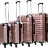 Castillo Quadrant 4 Delige ABS Kofferset - Rosé Gold -Optimaal Reisopslag Winkel 1200x1125